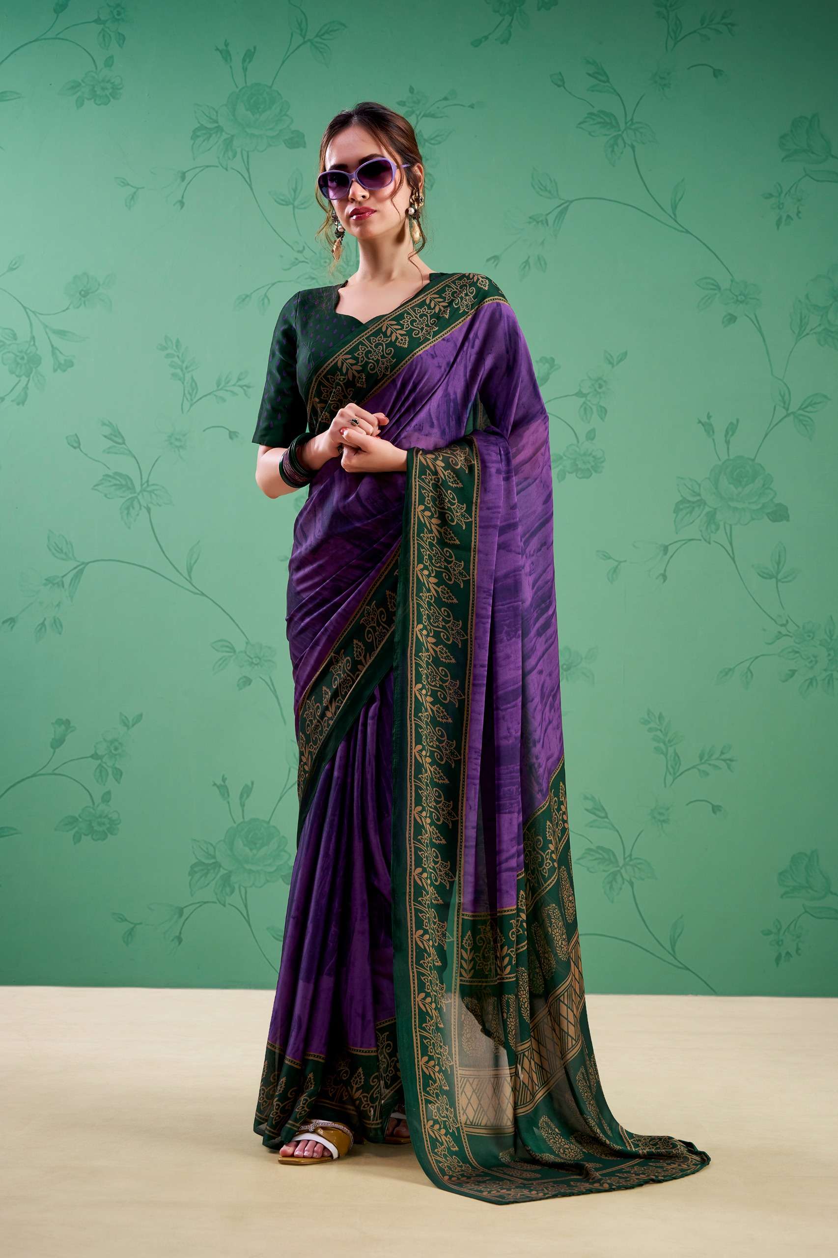 Zaria Where classic rangoli silk fabric texture meets beautifully detailed borders saree wholesale in surat 7103 Zaria Where classic rangoli silk fabric texture meets beautifully detailed borders saree wholesale in surat 7103